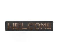 Focket Panneau LED de Voiture, Panneau Matriciel LED Programmable 230 X 50 X 10 Mm avec Télécommande, 6 Modes d'affichage, 9 Réglages de Vitesse pour Véhicule, Fête, Bar, Club (Z741Y Jaune)