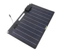 Focket Panneau Solaire Portable, 100 W en Silicium Monocristallin, Double Sortie 12 V/24 V, Chargeur de Panneau Solaire, Pliable avec Double Sortie USB, Pince et Lentille de Mise au Point pour le