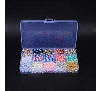 Focket Perles Imitation Perles ABS, 1140 Pièces Rondes Colorées, pour