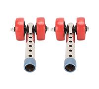 Focket Roues de Marcheur, Kit de Remplacement Robuste en Acier Inoxydable Non Pivotant, Roue de Marche Universelle Réglable en Hauteur sur 6 Niveaux avec Patins de Ski Arrière pour la Plupart des