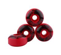 Focket Roues de Planche à roulettes Longboard, 52mm x 30mm 3 pcs durables Roues de croisière pour Planche à roulettes Longboard, pour Les Planches à roulettes électriques DIY(Rouge)