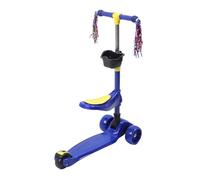 Focket Scooter pour Enfants Pliables, 3 Roues avec Guidon à Hauteur Réglable et Contrôle de Détection Intelligente, Selle Incurvée pour L'équitation Stable, Lumière LED et Musique pour