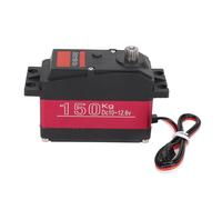 Focket Servomoteur à Couple élevé, Moteur sans Noyau 150 Kg, Engrenage Métallique Numérique étanche IP66 18T, Bras Servo en Alliage d'aluminium avec pour Voitures 1/5 RC Robotique Bricolage