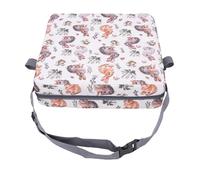 Focket Siège d'appoint pour enfant pour table à manger, siège d'appoint antidérapant pour enfant pour chaise de cuisine avec sangles réglables, coussin détachable et lavable (lapin)