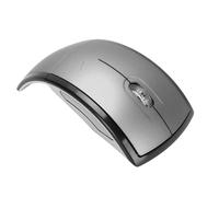 Focket Souris sans Fil, 2.4G Ergonomic Folding Portable Travel Mouse with Magnetic Power Off Switch Battery Indicator Display, for Laptop PC Computer Wins 7 Vista (Grey)