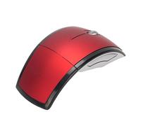 Focket Souris sans Fil, 2.4G Ergonomic Folding Portable Travel Mouse with Magnetic Power Off Switch Battery Indicator Display, for Laptop PC Computer Wins 7 Vista (Rouge)