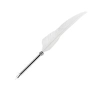 Focket Stylo de Plume Rétro et Cahier en Cuir Caja, Stylos Exquis Sculptés pour des Mots Records, pour les écrivains et les Journalistes (WHITE)