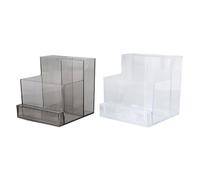 Focket Support de Foret à Ongles, 2 Pièces 10 Trous Boîte de Rangement en Plastique Transparent pour Forets à Ongles, Organisateur de Forets à avec Conception Compacte Permettant d'économiser de