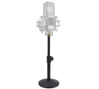 Focket Support de Microphone de Bureau, Support de Micro de Bureau Réglable en Métal, Supportt de Bureauu pour Bras de Microphone avec Base Lestée, Pieds en Caoutchouc Antidérapant