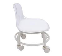 Focket Tabouret Roulant, Chaise en Acrylique avec Support Arrière pour l'utilisation du Garage de Bureau avec des Roues Universelles pour Les Besoins Bas des Selles (Gris Transparent)