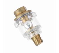 Fockety 1/4 BSP adapté pour Mini Lubrificateur D'huile pour Outils Pneumatiques en Ligne avec Couvercle Transparent, Huileur Efficace pour L'entretien des Outils Pneumatiques, Couleur or