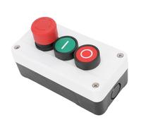 Fockety 1 NO Start 1 NC Stop Interrupteur momentané rouge et vert, bouton-poussoir d'arrêt d'urgence rouge en forme de champignon avec verrouillage, boîtier de commande