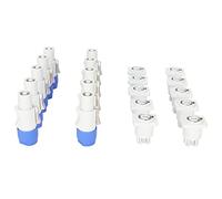Fockety 10 Paires Connecteurs de Tête Féminin Masculins à 3 Broches pour L'alimentation Lumineuse de Scène Plugure et Jeu du Haut-parleur du Haut-parleur Gray AB Matériau