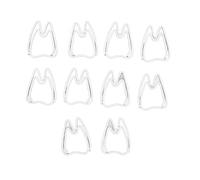 Fockety 100 Pièces Petits Trombones en Métal en Forme de Dent Mignonne, Mini Trombones Galvanisés Antirouille pour la Classification de Fichiers, Légers Portables pour L'école de Bureau