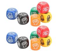 Fockety 12 DÉS DE Jeu DE DEVINETTES DE Doigts, 6 Couleurs 20 MM, des DE Jeu DE Ciseaux en Papier DE Roche, pour Les Adultes et Enfants, Fête DE Famille, Portable, Compact, Léger, en