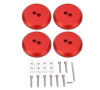 Fockety 4 PCS Jack Puck, Red Aluminium Alloy Jack Pad Remplacement de C5 C6 C7 C8 Cayman 1997 2023, avec des Accessoires de Montage pour Les Véhicules à Faible positionné