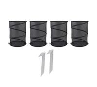 Fockety 4 Pcs Pop Up Insectes Barrière Plante Couverture Net, Pliage Maille Plante Ombre Tente Protecteurs de Plantes avec 16 Clous au Sol, Plantes Protecteur Cage pour Jardin Cour (Black)