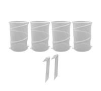 Fockety 4 Pcs Pop Up Insectes Barrière Plante Couverture Net, Pliage Maille Plante Ombre Tente Protecteurs de Plantes avec 16 Clous au Sol, Plantes Protecteur Cage pour Jardin Cour (White)