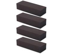 Fockety 4 Pièces Bloc de Bois D'ébène Plaque de Manche en Bois, Poignée de Couteau, Plaque D'écailles, Naturel, D'ébène Vierge pour Instruments, Outils de Musique DIY 12x4x2,5 Cm