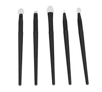 Fockety 5 Pièces Pinceaux Applicateur de Maquillage en Silicone pour Ombre à Paupières Sourcils Lèvres Eyeliner, Poignée Ergonomique pour un Contrôle Précis, Adapté aux Voyages en Plein Air à