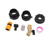 Fockety Adaptateur de Réservoir Tote IBC, Connecteur de Tuyau en Laiton S60X6 avec Anneau de Joint de Thermoscope, pour Les Produits Chimiques de L'huiles d'eau à Usage