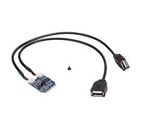 Fockety Adaptateur D'extension M.2 NGFF vers USB Riser Card Double Port USB2.0 pour Interface de clé de Bureau A-E - Idéal pour Connecter des Périphériques Mini USB