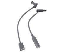 Fockety Adaptateurs SPX Prise vers RJ45 pour Antenne Parabolique, 12,4 Pouces RJ45 1 Câble RJ 2 Connecteurs Femelles RJ45, Adaptateur D'extension de Câble étanche 1200