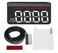 Fockety Affichage Tête Haute HUD de Pare-Brise OBD2 avec Affichage RPM MPH, Avertissement de Vitesse, Température de Consommation de Carburant, Projecteur de Pare-Brise, Compteur Tête