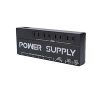 Fockety Alimentation pour pédales de guitare, 10 sorties CC indépendantes pour pédales d'effet 9 V, 12 V et 18, alimentation pour pédalier de 100 mA à 500 mA avec 10 câbles CC (Prise UE)