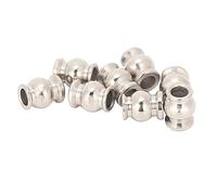 Fockety Amortisseurs RC Rotule Haute Capacité de Charge Améliore L'Absorption des Chocs 1/10 RC Accessoire de Voiture pour Hpi/Hsp/Losi/Axial Convient à Tout Âge Métal Argent Ensemble de 8 Pièces