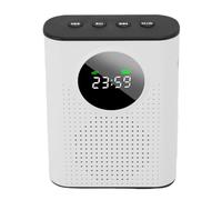 Fockety Amplificateur Vocal sans Fil, Affichage LED, Micro Omnidirectionnel, Amplificateur Vocal pour Professeur, Microphone à Clipser, Amplificateur de Microphone Vocal avec Lavalier