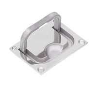 Fockety Anneau de Bateau en Acier Inoxydable 316 avec Poignée de Levage Affleurante à Finition Polie Miroir pour Portes D'accès au Couvercle de Pont Marin, adapté aux Navires et aux Boîtiers (96*69mm)