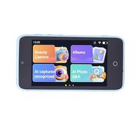 Fockety Appareil Photo IA pour Enfants, 2 et 5 MP, Wi-FI, Reconnaissance d'objets, Dialogue Vocal, 16 Go, écran 4 Pouces, Lecteur MP3, Double Objectif, Le vlogging Voyages Festivals (Blue)