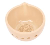 Fockety Assiette Râpe à Ail en Céramique, Outil de Cuisine 2 en 1 Fait à la Main avec Trous de Décapage Intégrés pour l'Ail, le Gingembre, le Fromage, les Herbes et les Légumes