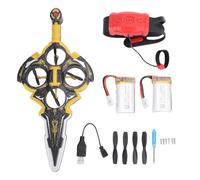Fockety Avion RC Flying Sword, Jouet de Contrôle Gestuel avec Lumières LED et Stabilisation Gyroscope pour Jeu Intérieur et Extérieur, Temps de Vol de 20 Minutes, Hauteur de 30 M pour (2 Batterie)
