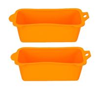 Fockety Bac Récupérateur D’Huile en Silicone, 2 Pièces Réutilisables avec Poignée Antidérapante, Compatible Lave Vaisselle, Résistant à Haute Température for Accessoires de Barbecue et (Orange)