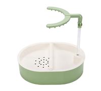 Fockety Bain pour Perruche Ovale, Silencieux, Automatique, avec Pompe, pour Oiseaux en Cage