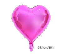 Fockety Ballons en Aluminium argenté en Forme de Cœur, 10 Pièces, 10 Pouces, Décorations pour Fête, Mariage, Anniversaire, Décor Romantique pour Anniversaires (Rose rouge)
