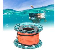 Fockety Bobine de Plongée en Plastique sous-Marine Colorée de 30m avec Clip en Acier Inoxydable pour la Plongée Souterraine (Roue Bleue)