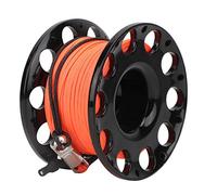 Fockety Bobine de Plongée en Plastique sous-Marine Colorée de 30m avec Clip en Acier Inoxydable pour la Plongée Souterraine (Roue Noire)