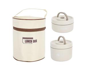 Fockety Boîte à, boîte à Lunch Isotherme en Acier Inoxydable avec Sac à Lunch Isotherme, boîte à Lunch portative empilable étanche, Contenant Alimentaire pour Les Femmes