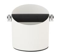 Fockety Boîte à marc d'espresso, grande capacité en acier au carbone, boîte à marc de café avec barre amovible et base antidérapante, pour bureau à domicile ou café (WHITE)