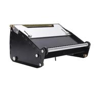 Fockety Boîte de finition plate pour cloisons sèches, outil en aluminium de 8 pouces avec charnière de fixation, boîte à enduit à large ouverture pour plaques de plâtre