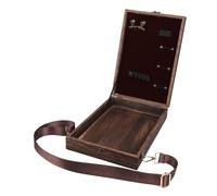 Fockety Boîte en bois pour écrivain, sac à bandoulière multifonctionnel fait main, sac à outils portable pour artiste, boîte de rangement pour pinceaux et croquis, chevalet