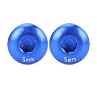 Fockety Bouchon à Vis de Pédale de Vélo, Filetage M14 en Alliage D'aluminium, Couvercle de Pédale de 5 Mm avec clé, avec Protection contre la Poussière, pour Vélo de Montagne (BLUE)