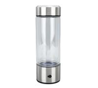 Fockety Bouteille d'Eau à Hydrogène, Généraur de Bouteille d'Eau de 380 Ml 1000 à 1500 PPB, Ioniseur ' en Verre à Haute Teneur en Borosilicate, Génémér ' Riched en Hydrogène