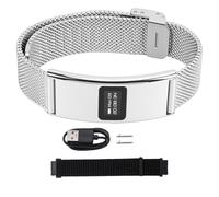 Fockety Bracelet Intelligent avec 5.3, Tracker d'activité avec Notifications D'appels, Suivi du Sommeil, Gestion du Cycle Menstruel, 2,8 Mm Ultra Fin, étanche IPX8 pour Femmes et (Silver)