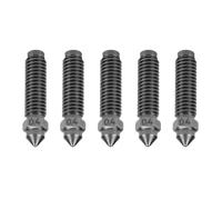 Fockety Bulles en Acier Durcie de 5pcs, Kit de Buse à épreuves à épreuves à Usure à Usure de 0,4 Mm de 0,4 Mm pour Imprimante 3D, avec un Diamètre D'entrée de 1,75 Mm Compatible avec