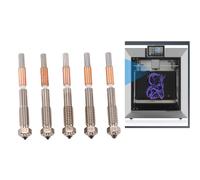 Fockety Buses D'extrudeuse Bimétalliques D'imprimante 3D de 0,4 Mm pour Plus4, 5 Pièces 0,4 Mm 0,2 Mm 0,6 Mm 0,8 Mm Buses D'extrudeuse Bimétalliques D'imprimante 3D Adaptées pour QIDI
