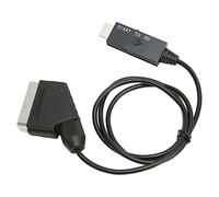 Fockety Câble Adaptateur Convertisseur D'interface Multimédia HD 1080P SCART vers HD pour Son Vidéo DC 5 V, Installation Facile pour Enregistreur DVD VHS VCR, Matériau ABS Portable, 1 X Câble de